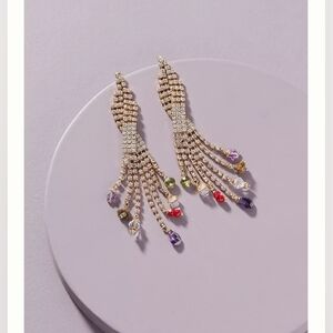 NWT!! Gas Bijoux, Sofia Strass Drop Earrings